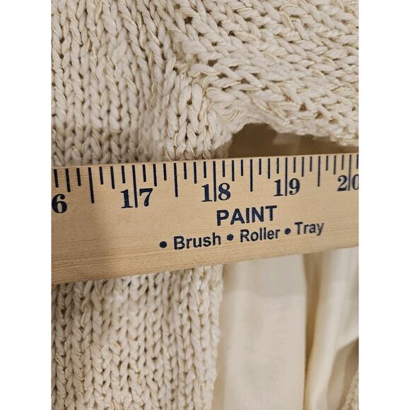 Ann Taylor Warm Toned Cream Marled Crew Neck Slouchy Sweater Size M Wool Blend - Picture 7 of 8